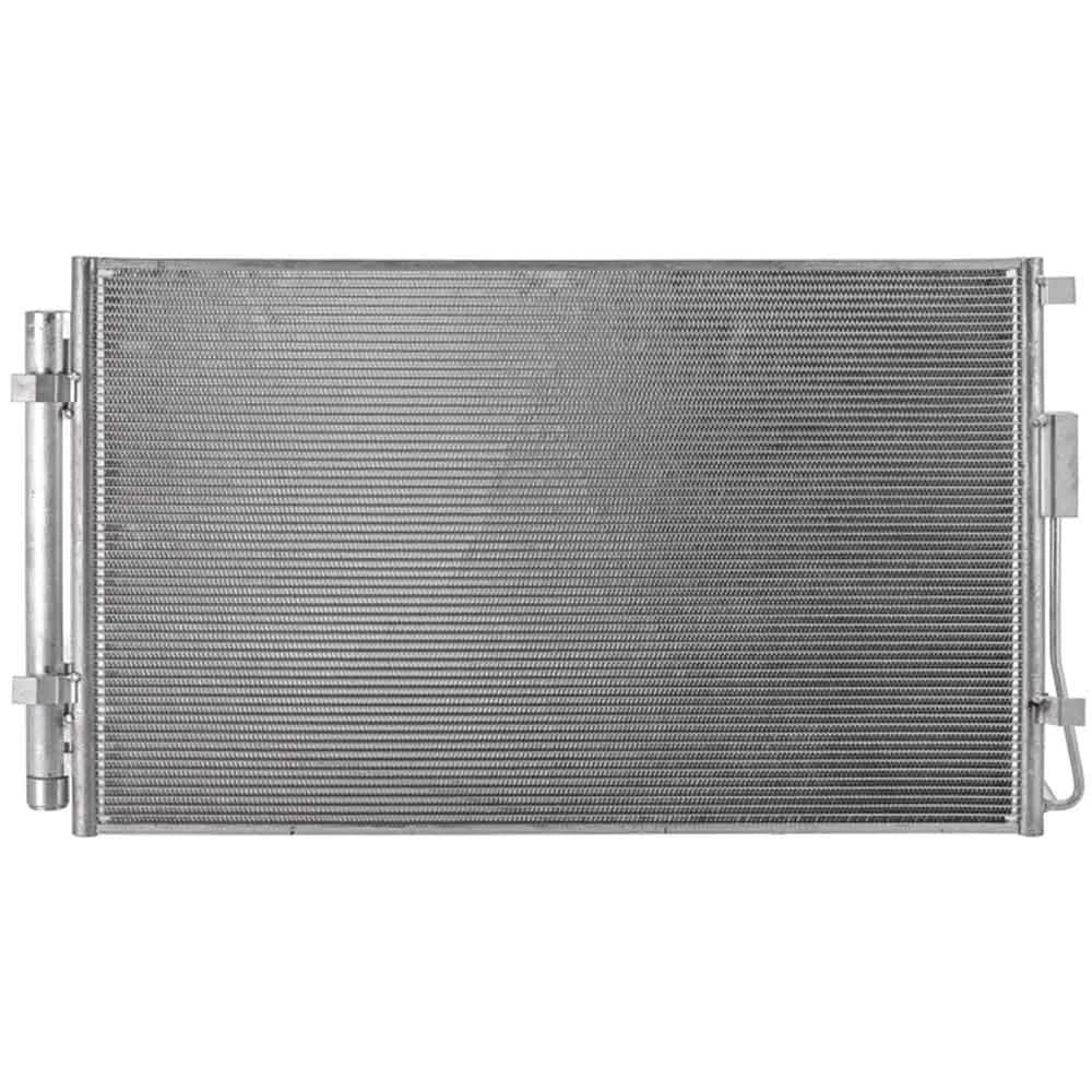 A/C Condenser w/ Drier for Hyundai Santa Fe (2016–2017) 60-65990ND, 10718, 16065990-101