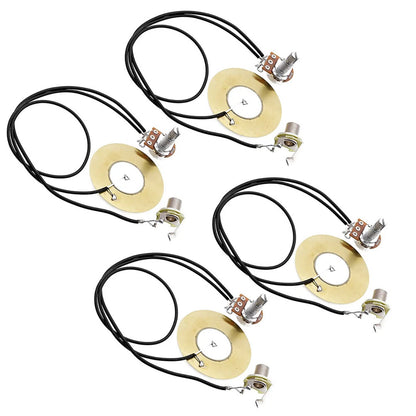 4PC 50MM Guitar Pickup Piezo Transducer with 6.35MM Output