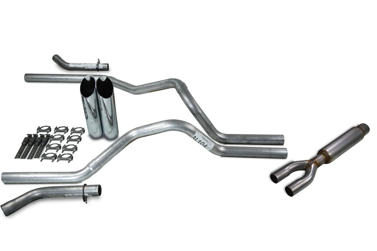 Dual Exhaust Kit for Dodge Ram 1500 (1994–2003) 2.5" Glasspack Corner Exit