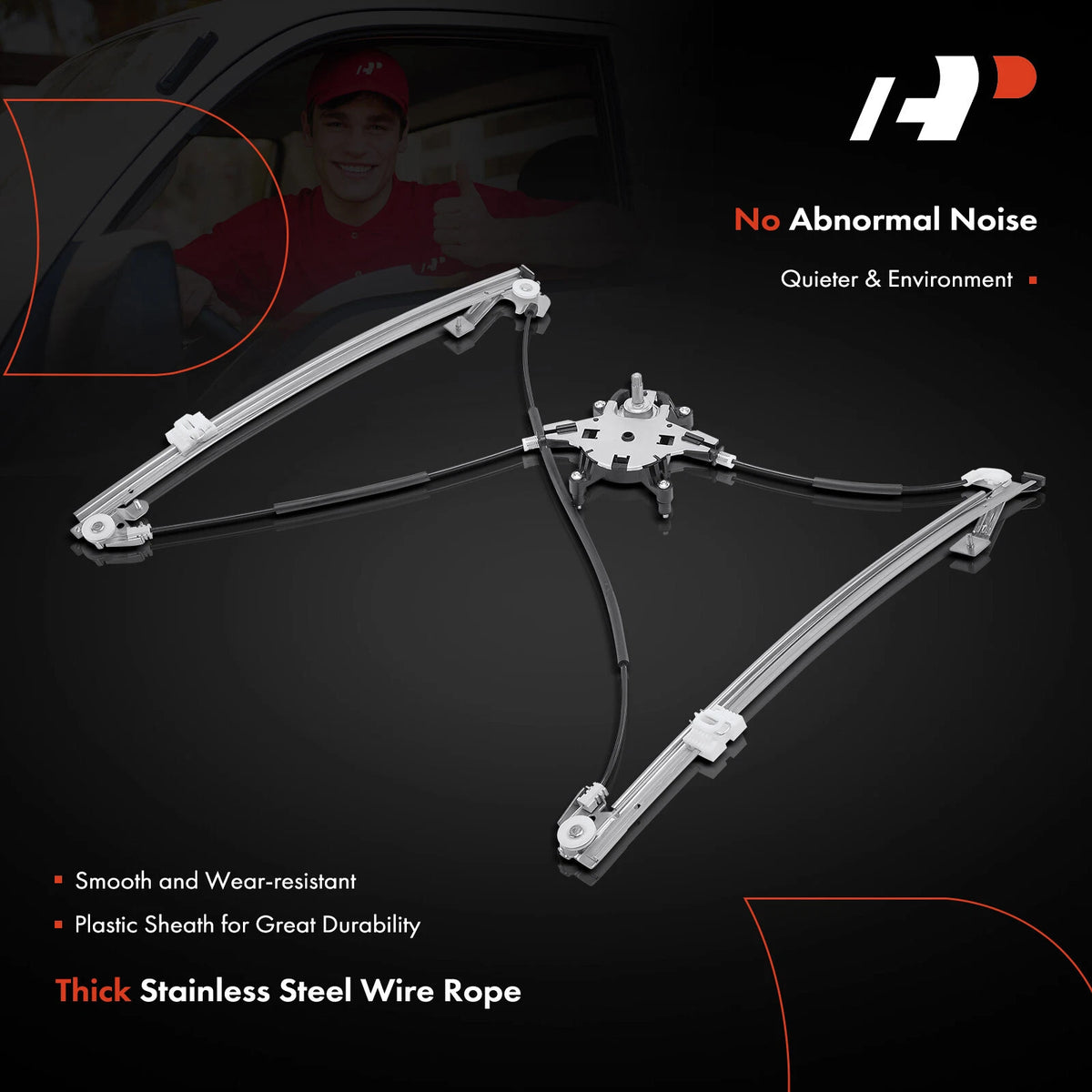 Front Left Manual Window Regulator for Chrysler Voyager Dodge Caravan (4894017AA, 4894017AB, 5135249AA, 740-864)