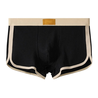 Set of 4 Men's Solid Color Boxer Briefs Cotton Comfortable Breathable