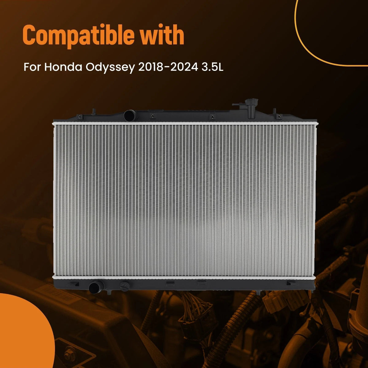Coolant Radiator for Honda Odyssey 2018–2024 (3.5L) 13672C PR13672A CU1367