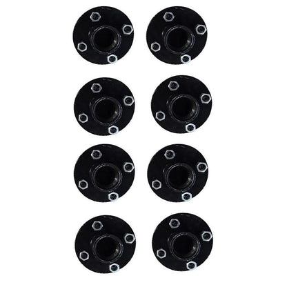 Pack of 8 Trailer Axle Kit with Hubs, Spindles, Seals, Caps & Bearings