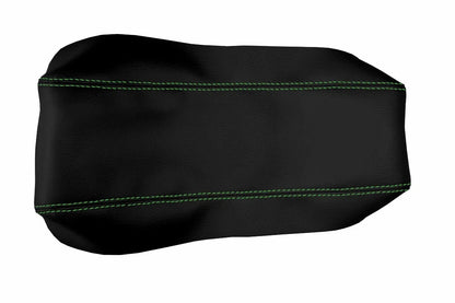 Leather Console Lid Armrest Cover for Jaguar XK XK8 XKR (1997–2006) Green Stitch