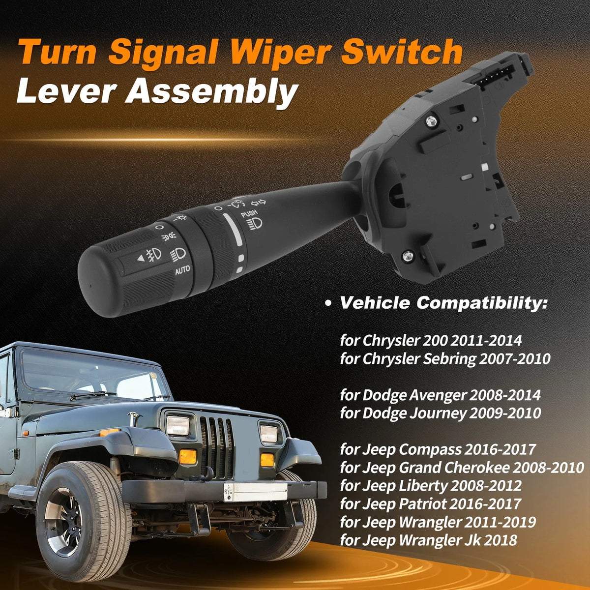 Turn Signal Switch Lever 68015101AG for Dodge Avenger (2008–2014) Journey (2009–2010)