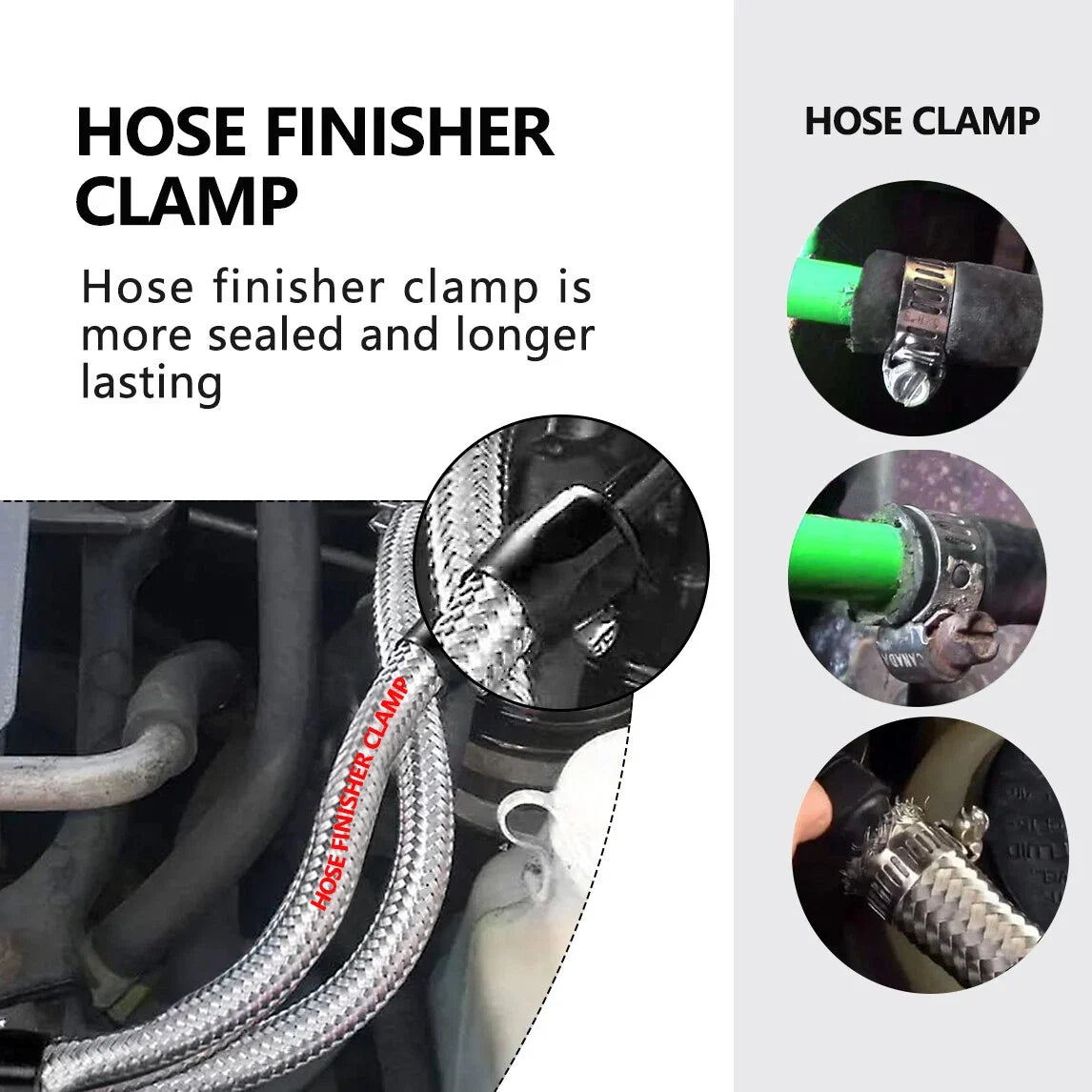 Hose Finisher Clamp for AN Fittings (4, 6, 8, 10, 12)