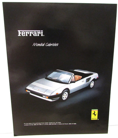 Sales Data Sheet for Ferrari Mondial Quattrovalvole & Cabriolet (1983)
