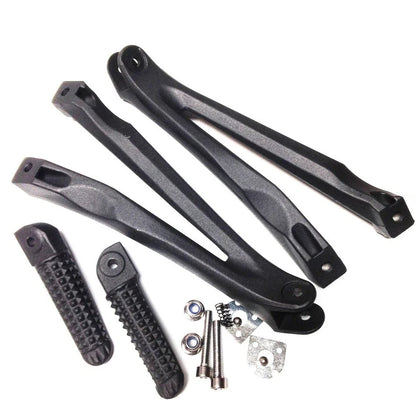 Foot Peg for Yamaha YZF R1 (2004–2008) Black Silver Rear Passenger Bracket