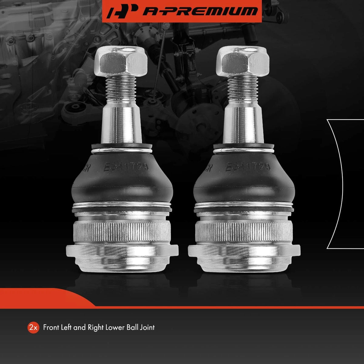 2X Front Lower Ball Joint for Mitsubishi Eclipse Galant (2004–2012) MN161706, MN161705, MN186655, MN186656