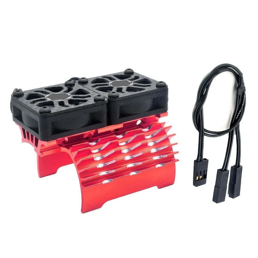 Dual-Fan Heatsink Carbon Fiber Shroud for Motor Cooling Kit