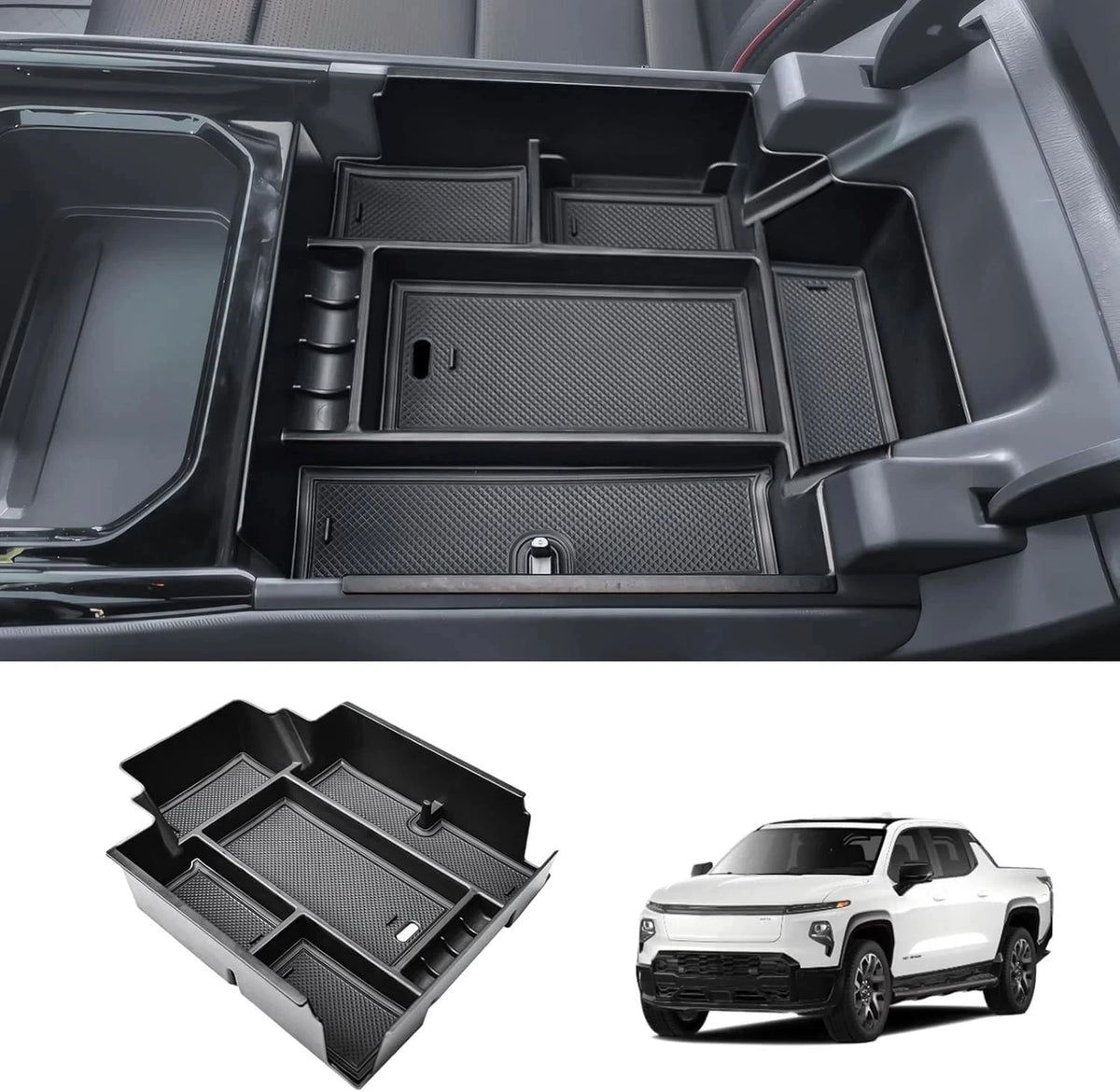 Center Console Organizer Tray for Chevrolet Silverado EV (2024–2025)
