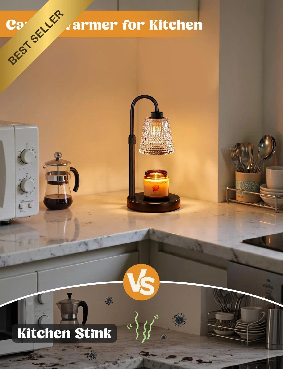 Candle Warmer Lamp with Timer for Home Decor (Adjustable Height)