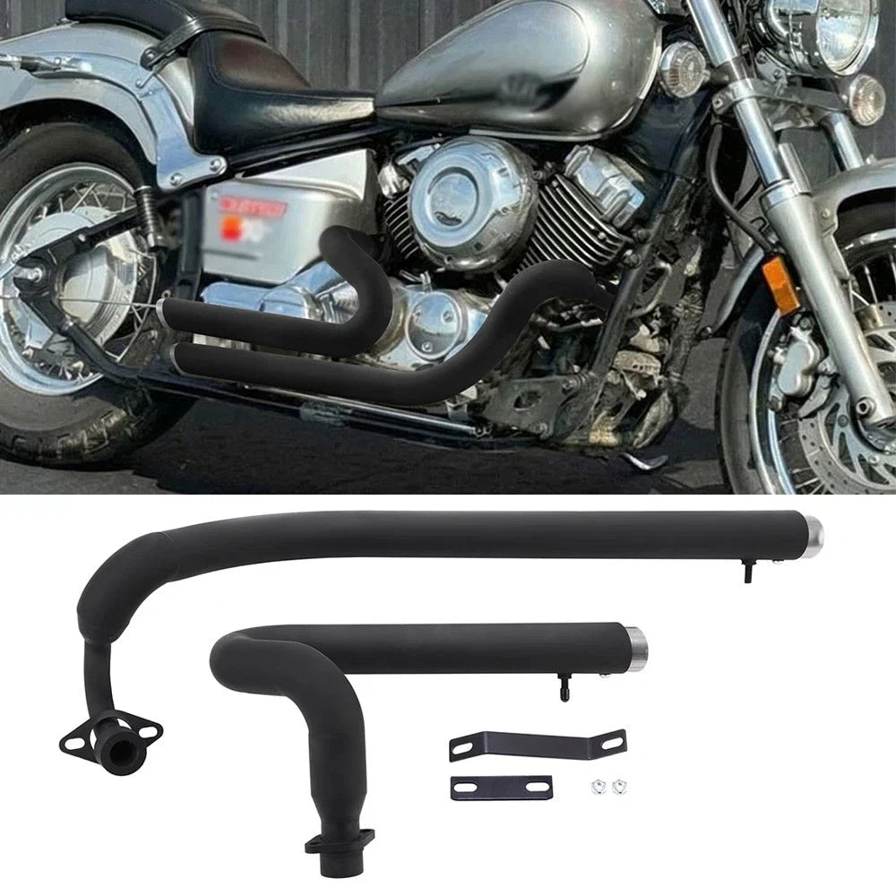 Shortshots Staggered Exhaust Pipes for Yamaha V Star 650 (1998–2010)