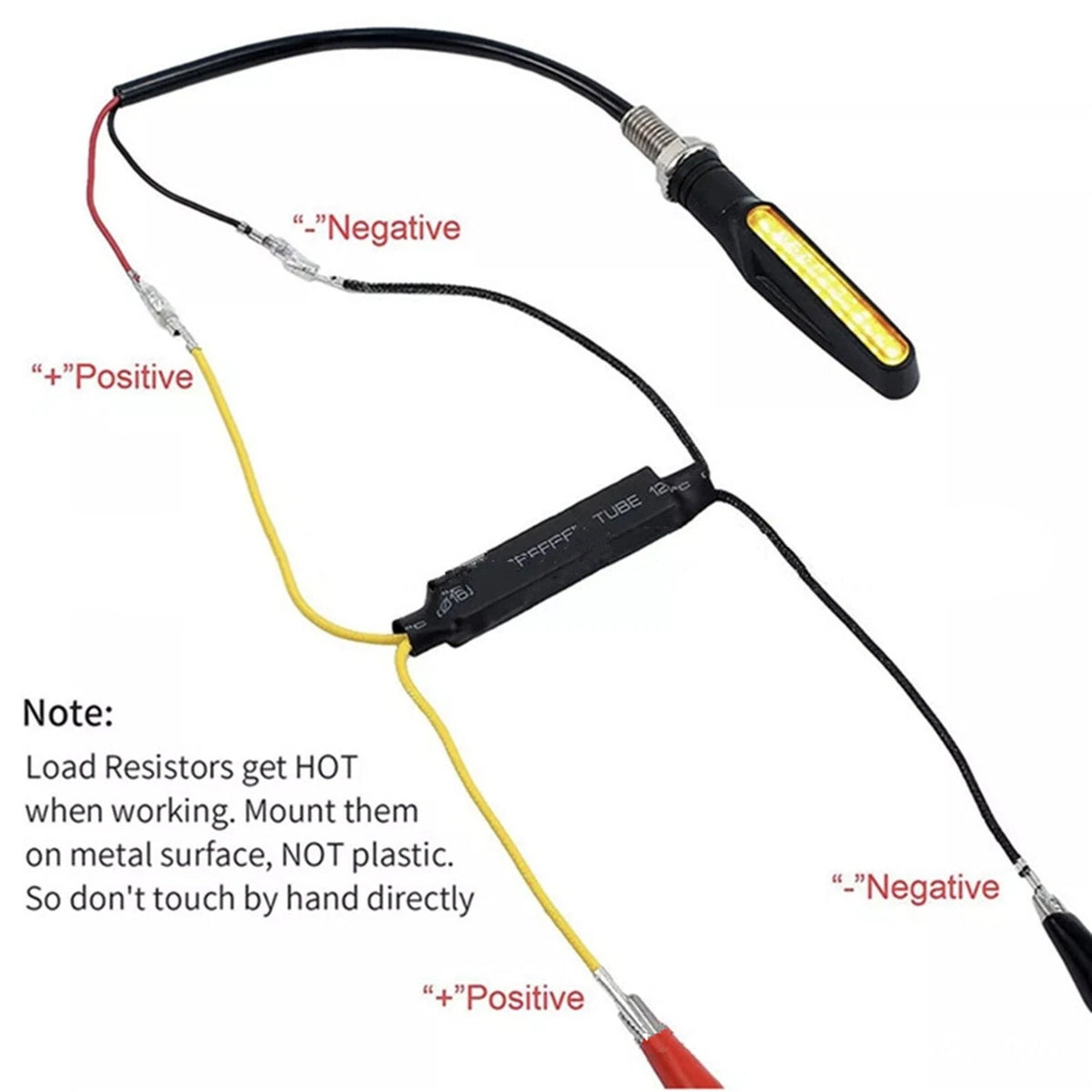 4X LED Load Resistor Decoder for Motorcycle Turn Signal Indicator Light