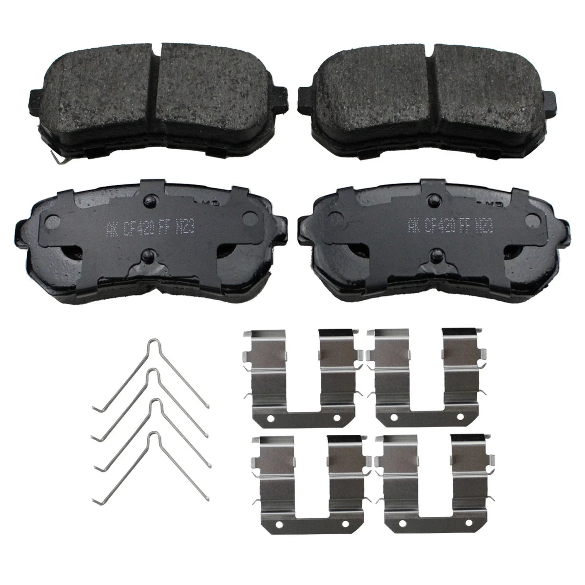 Set of 2 DuraGo Rear Rotors & Akebono ProACT Ceramic Pads for Elantra Tucson (2011–2023)