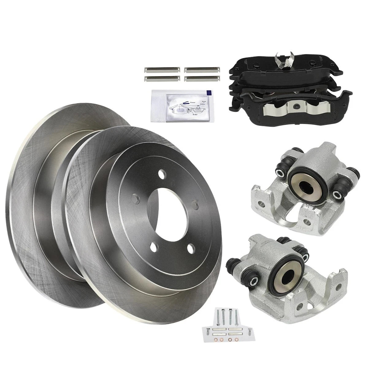2X Rear Brake Kit with Calipers for Ford F-150 Expedition (18103624, R54090)