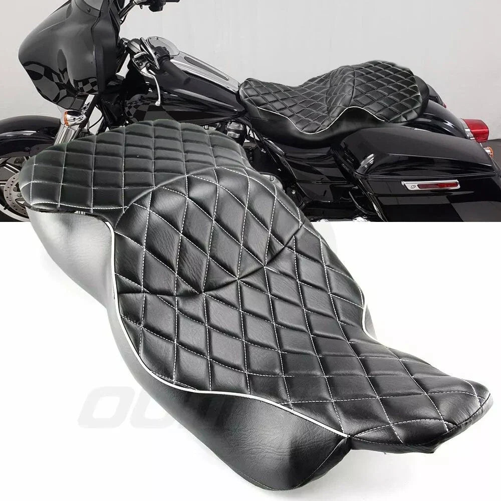 2X Rider Driver Passenger Seat for Harley Electra Glide FLHT FLHTC FLHTCI