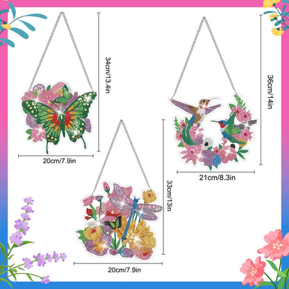 3X DIY Diamond Painting Suncatcher Set for Home Decor
