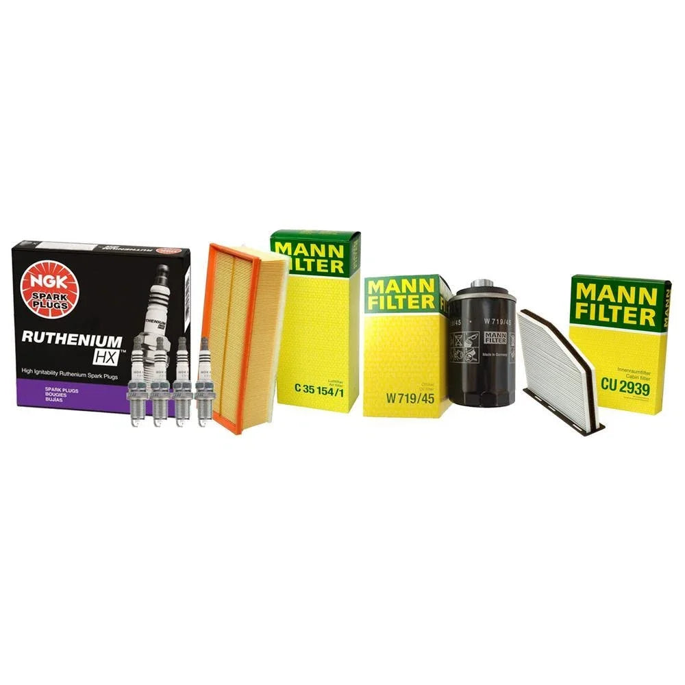 Mann Cabin Air Filter & NGK Spark Plugs Tune Up Kit for Audi A3 Quattro (2006–2013)