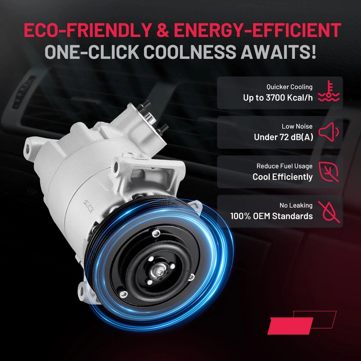 A/C Compressor for Buick Allure LaCrosse 2010 (2.4L 3.0L 3.6L) CO22157C