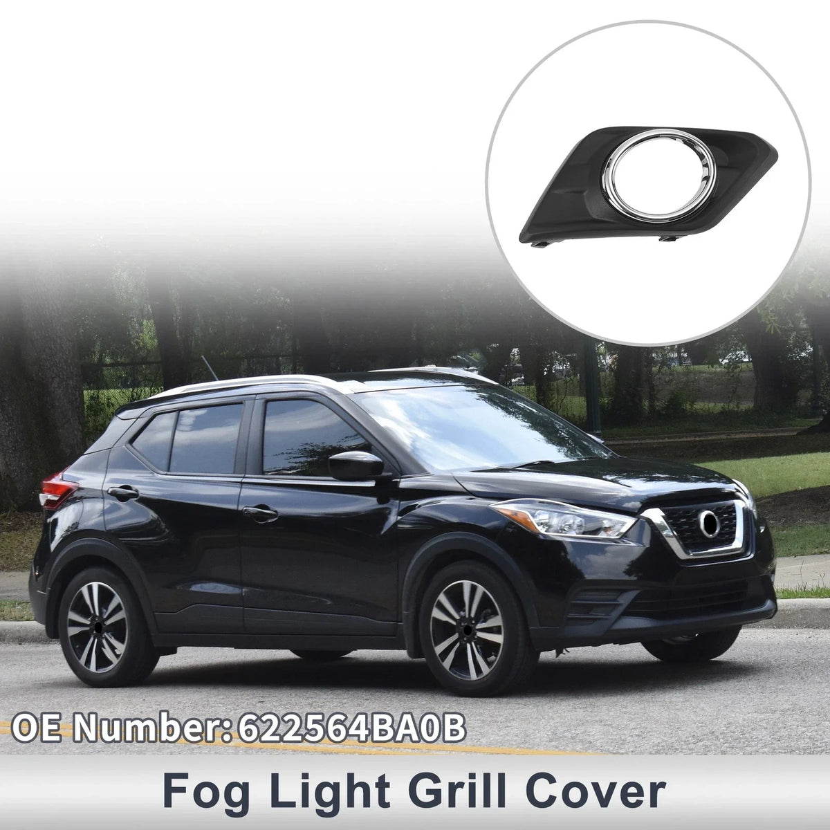 1 Pc Fog Light Grill for Nissan Rogue (2014–2016) No. 622564BA0B