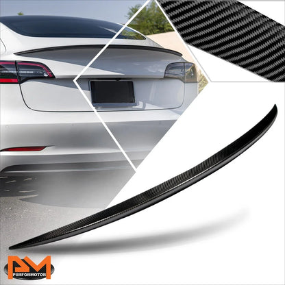 Carbon Fiber Duck Bill Rear Trunk Lid Spoiler for Tesla Model 3 (2017–2022)