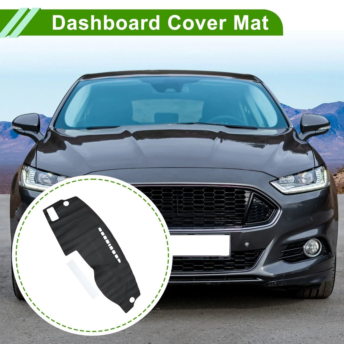 Dashboard Cover for Ford Mondeo (2004–2012) Dash Mat Carpet Black Red