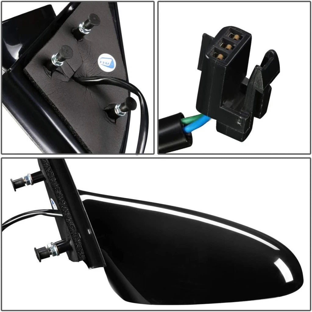 Set of 2 Door Mirrors for Saturn SL1 (1996–2002) PLX-M0-2010232-CL360A1, GM1320207, GM1321207
