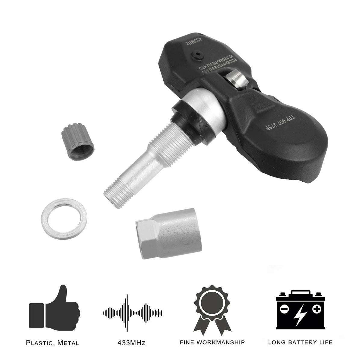 4 x Tire Pressure Sensors TPMS 433MHz for Porsche Audi VW (2010-2023)