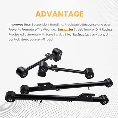 4X Rear Upper Lower Trailing Control Arms for Pathfinder QX4 (1997–2003) J7SQ6G