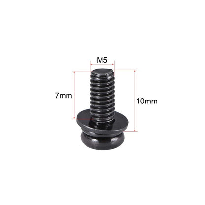 M5 x 10mm Carbon Steel Phillips Pan Head Machine Screws for