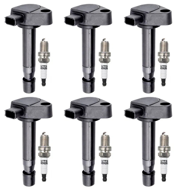 6X Ignition Coils + 6X Iridium Spark Plugs for Honda Odyssey Pilot (2005–2010)