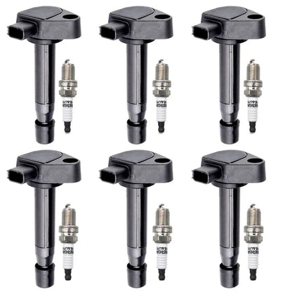 6X Ignition Coils + 6X Iridium Spark Plugs for Honda Odyssey Pilot (2005–2010)