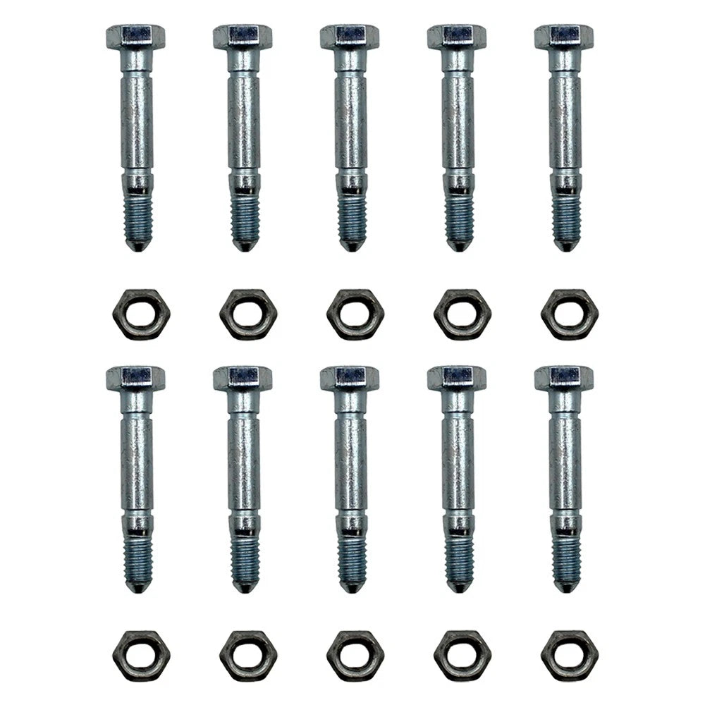Pack of 10 Shear Pin Bolt & Nut for Gravely