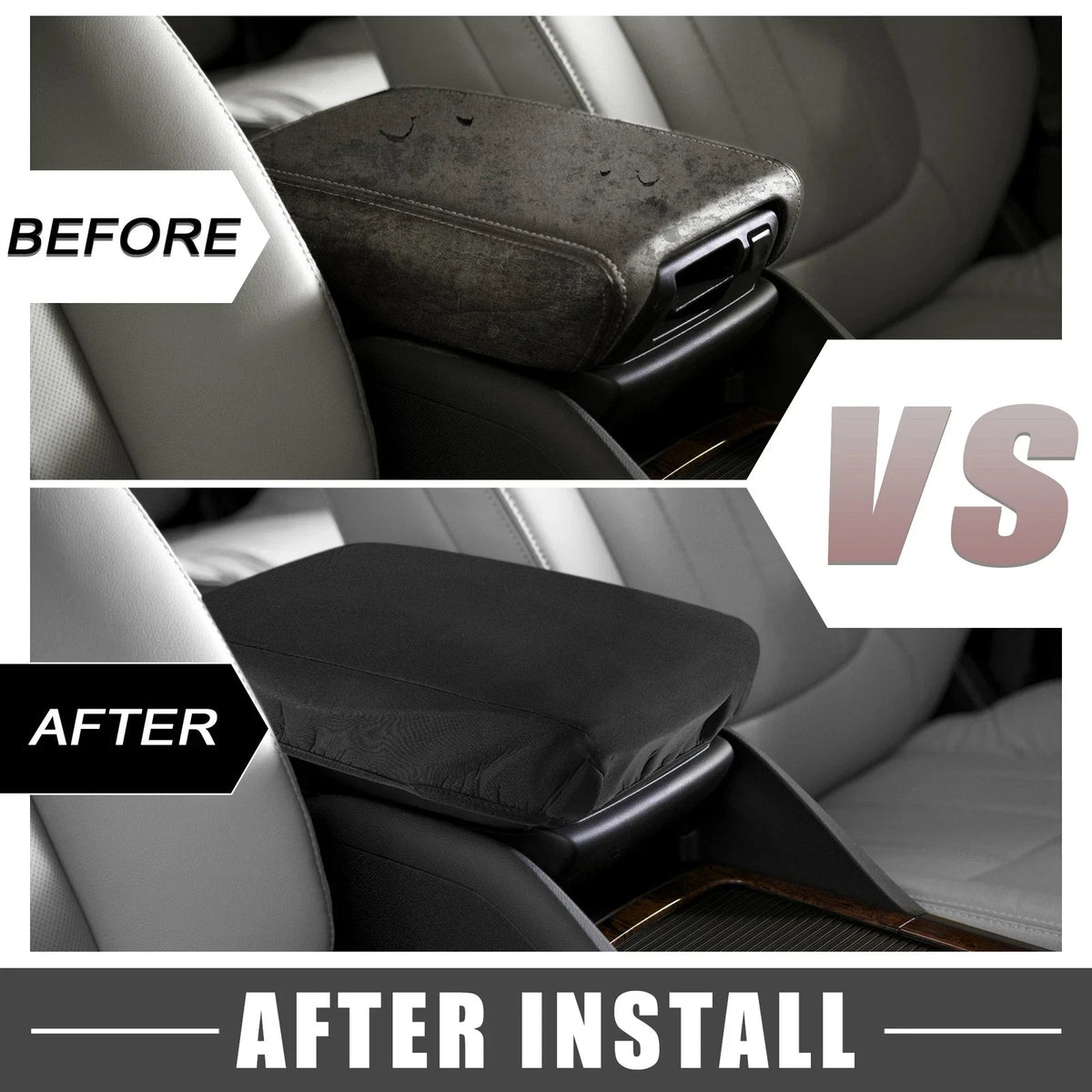 Center Console Armrest Cover for Nissan Altima (2019–2023) Neoprene Black