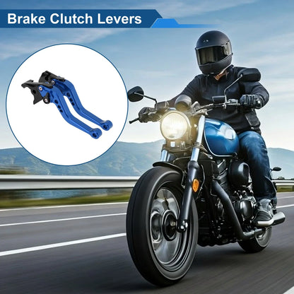 Adjustable Short Brake Clutch Levers for Suzuki GSX-8R (2023–2025) - Blue