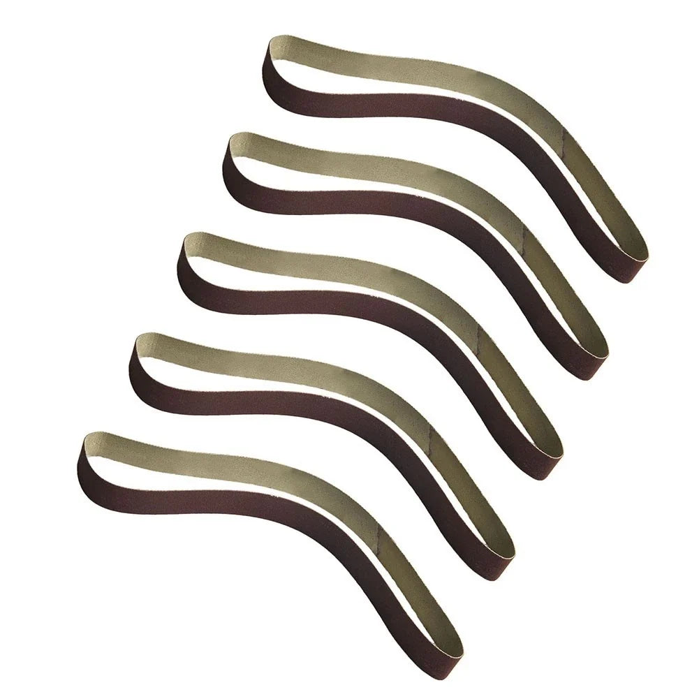 5pcs Sanding Belts 330mm x 10mm Aluminum Oxide Grit 60 for Wood Metal