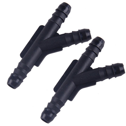 4Pc 1/4" 6mm 3-Way Fuel Line Connector Fitting for Automotive