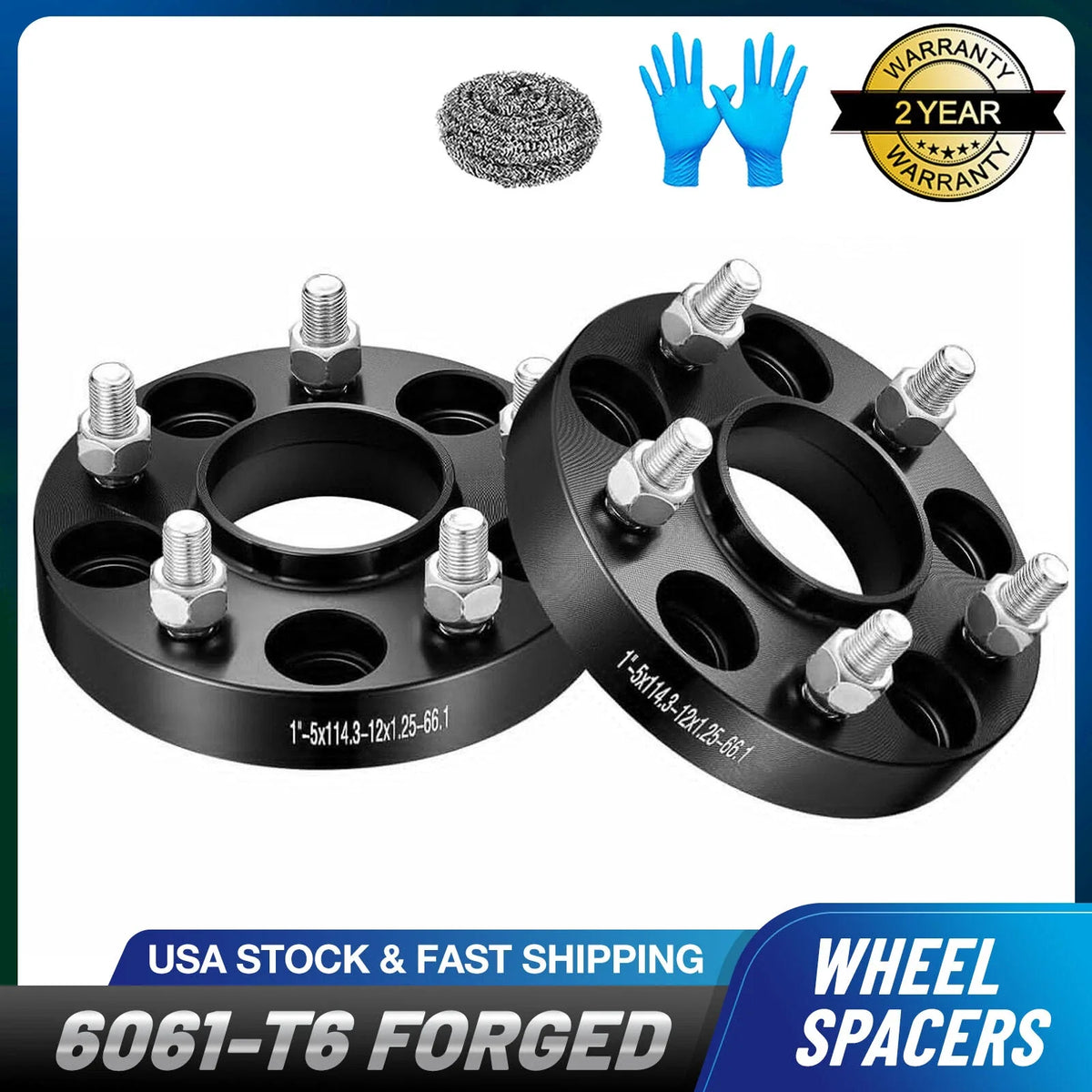 1" 5x114.3mm Hubcentric Wheel Spacers for Nissan 350Z 370Z Infiniti (2003–2013)