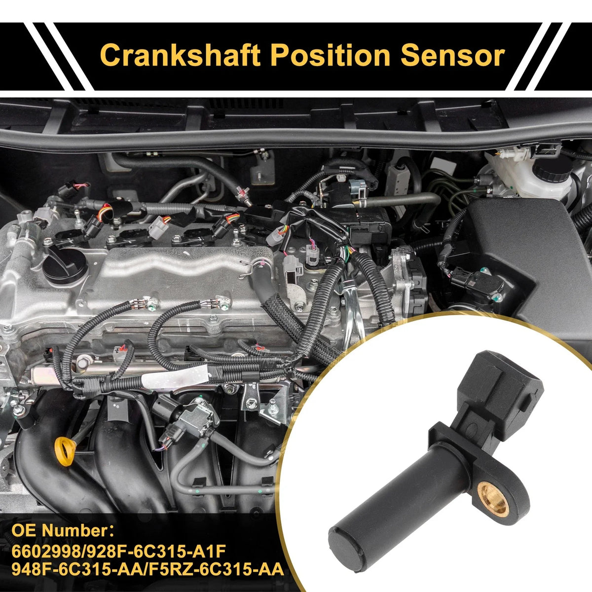 Crankshaft Position Sensor for Ford Focus 1.4 16V (2000–2004) No.928F-6C315-A1F