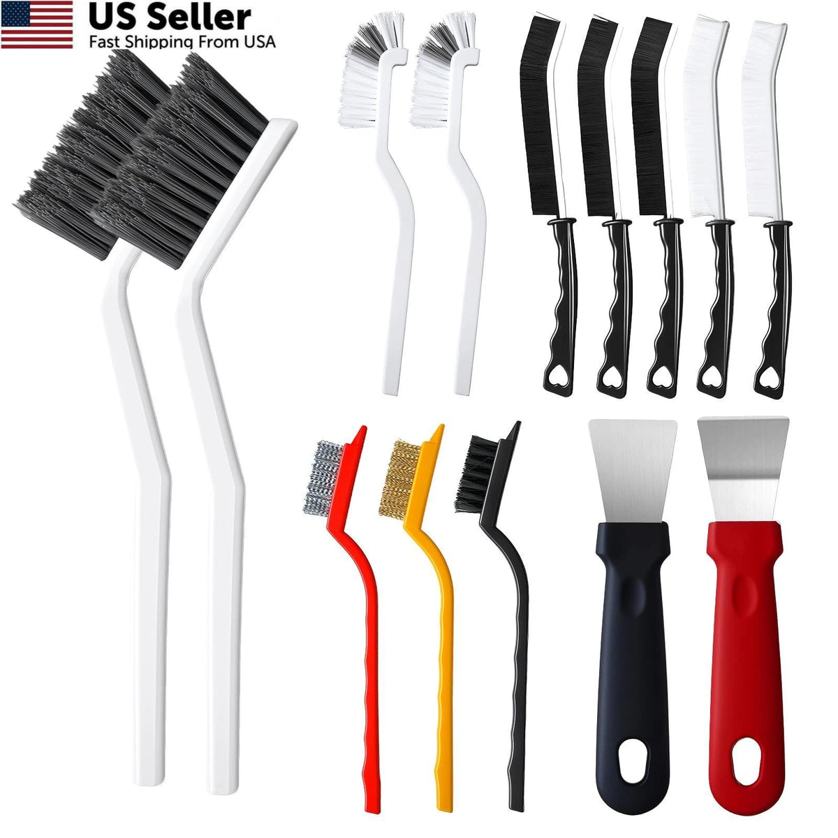 14Pcs V Shape Grout Cleaner Set for Deep Cleaning