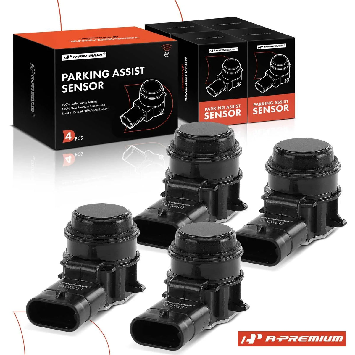 Set of 4 Backup Parking Assist Sensors for Chrysler Pacifica Jeep Cherokee