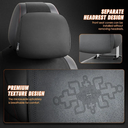 Front Row Bucket Seat Covers for Universal Fit (Protex Plus Series) Black