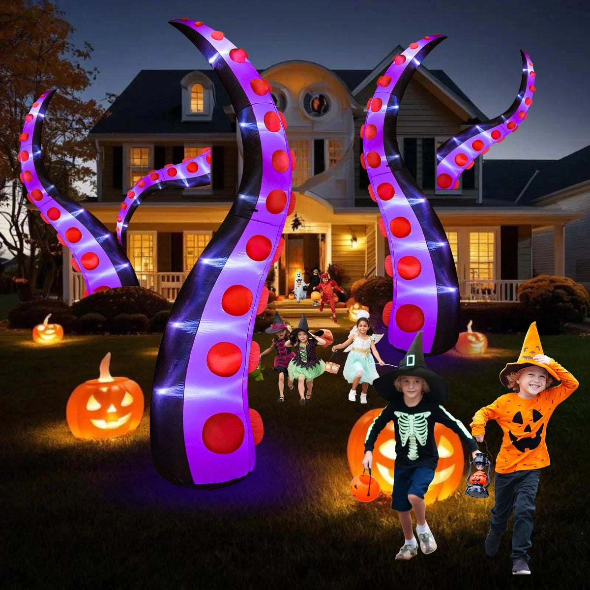 14 FT Halloween Inflatable Octopus Tentacles Outdoor Decoration