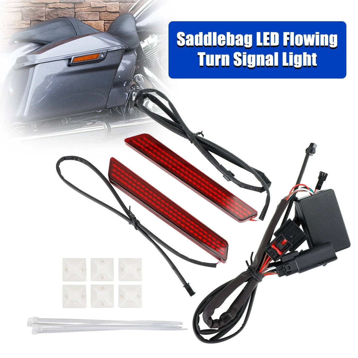 LED Flowing Turn Signal Light for Harley Touring Glide Road Glide (2014–2022)