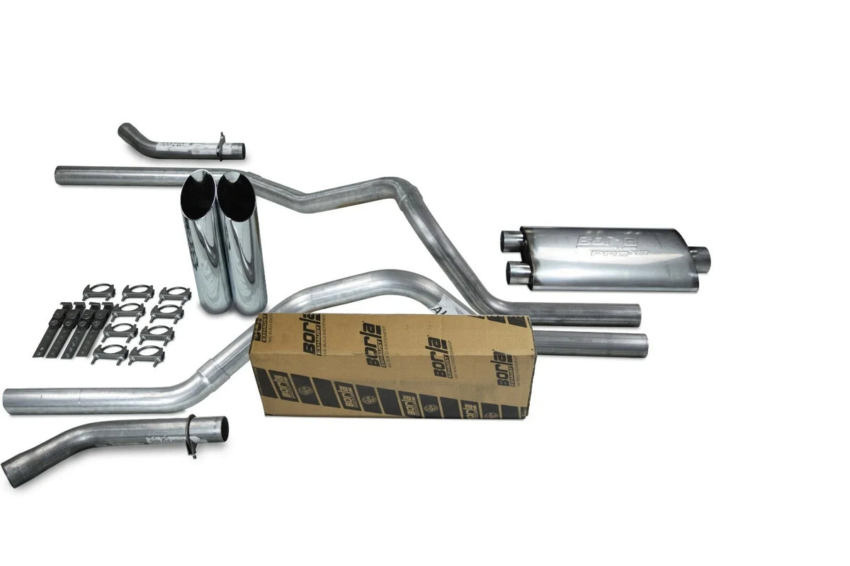 2.5" Dual Exhaust Kit for Ford F-150 (2004–2014) Borla Pro XS Slash Tip