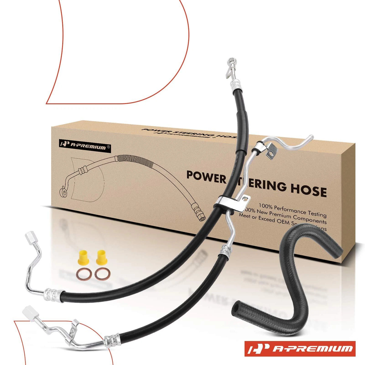 2X Power Steering Pressure & Return Line Hose for Subaru Impreza (2005–2007) - 34611FE050, 34610SA090, PSH0545