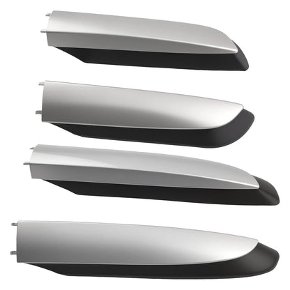 Set of 4 Roof Rack Rail Caps for Toyota RAV4 (2013–2018) Black Silver ABS