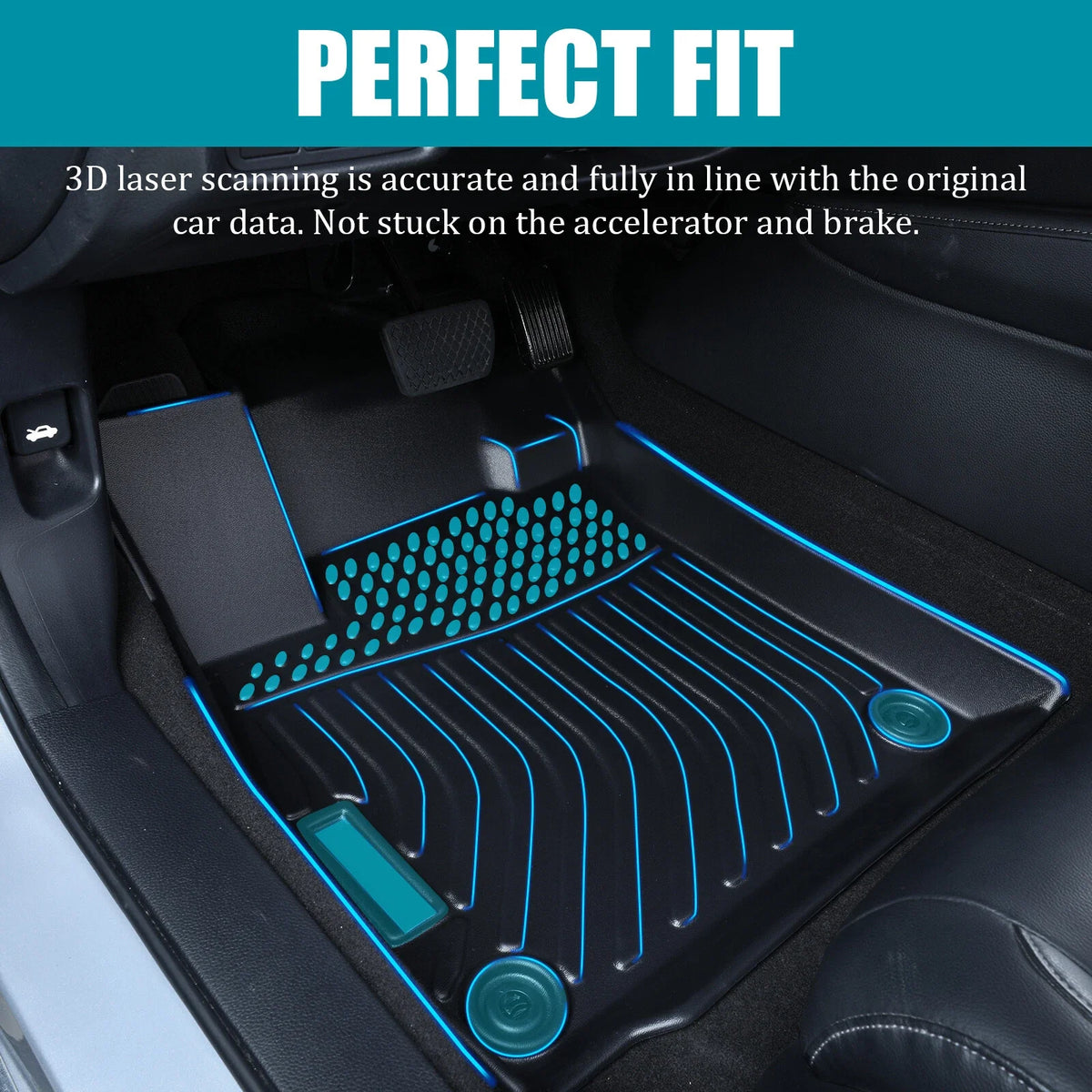 Set of 2 TPE Rubber All Weather Floor Mats for Ford Escape (2020–2024)