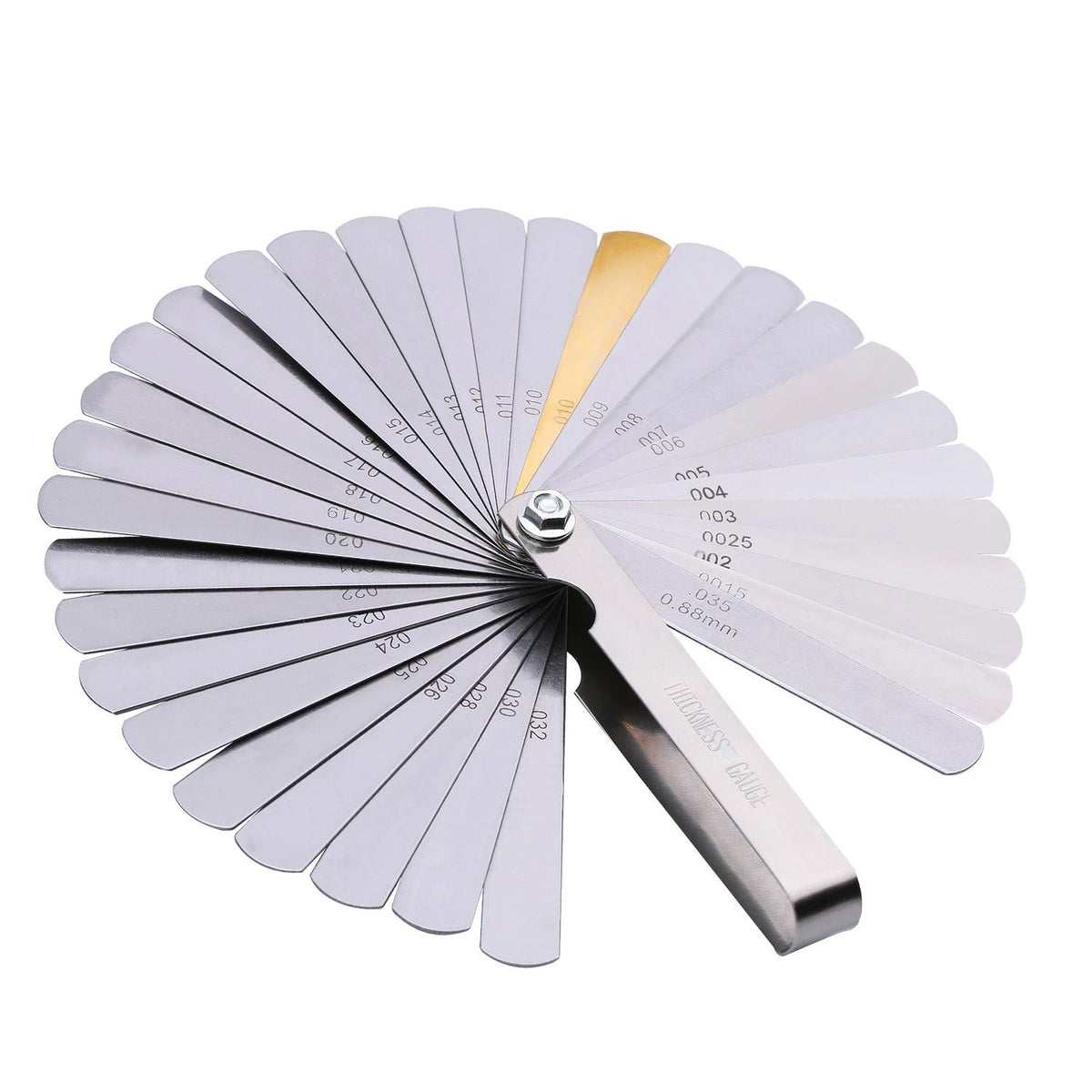 32 Stainless Steel Blades Feeler Gauge Dual Marked Metric 0.04-0.88 mm